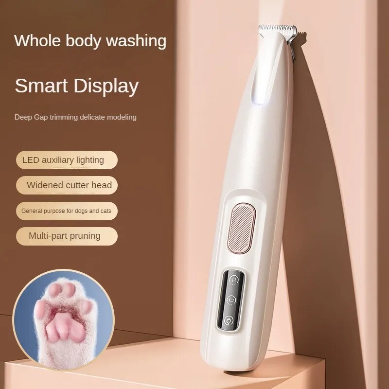 New Dog Paw Trimmer With LED Light Fully Waterproof